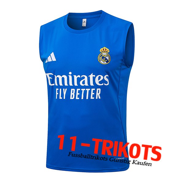Real Madrid Trainings-Tanktops Blau 2025/2026 -02