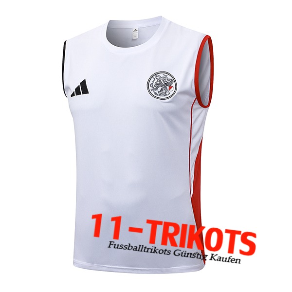 Ajax Trainings-Tanktops Weiß/Rot 2025/2026