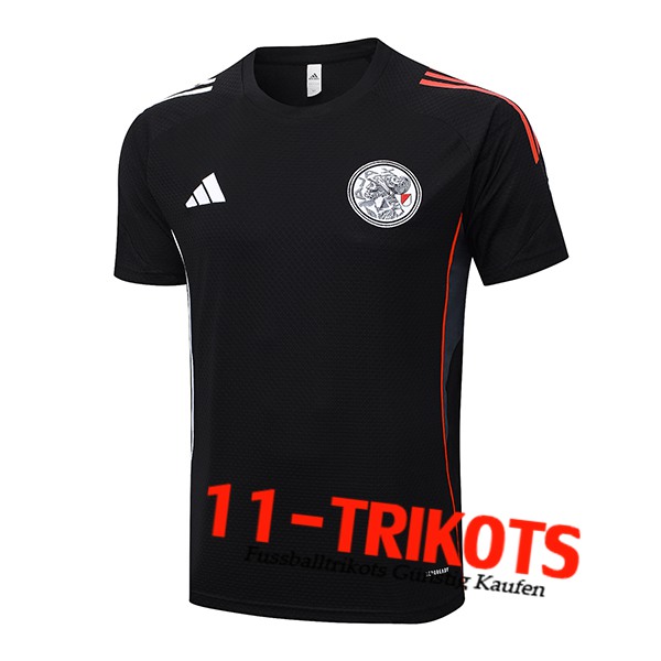 Ajax Trainingstrikot Schwarz/Weiß/Rot 2025/2026