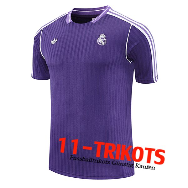 Real Madrid Trainingstrikot lila/Weiß 2025/2026 -02
