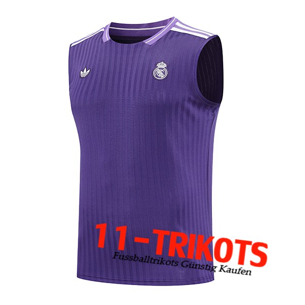 Real Madrid Trainings-Tanktops lila/Weiß 2025/2026