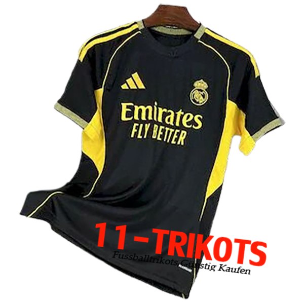 Real Madrid Trainingstrikot Schwarz/Gelb 2025/2026