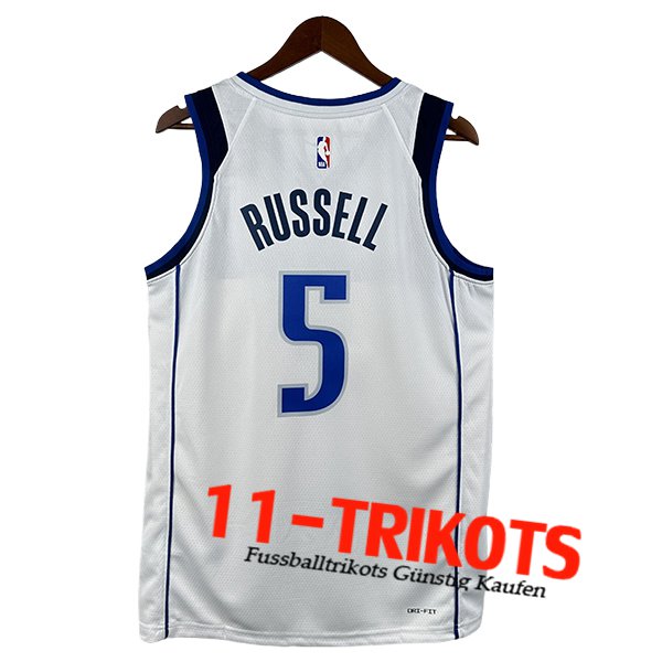 Dallas Mavericks Trikot (RUSSELL #5) 2025/26 Weiß/Blau/Schwarz