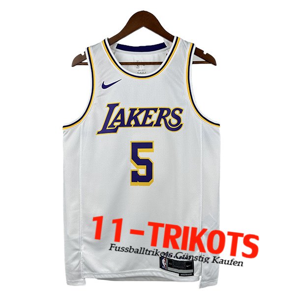 Los Angeles Lakers Trikot (AYTON #5) 2025/26 Weiß/lila/Gelb