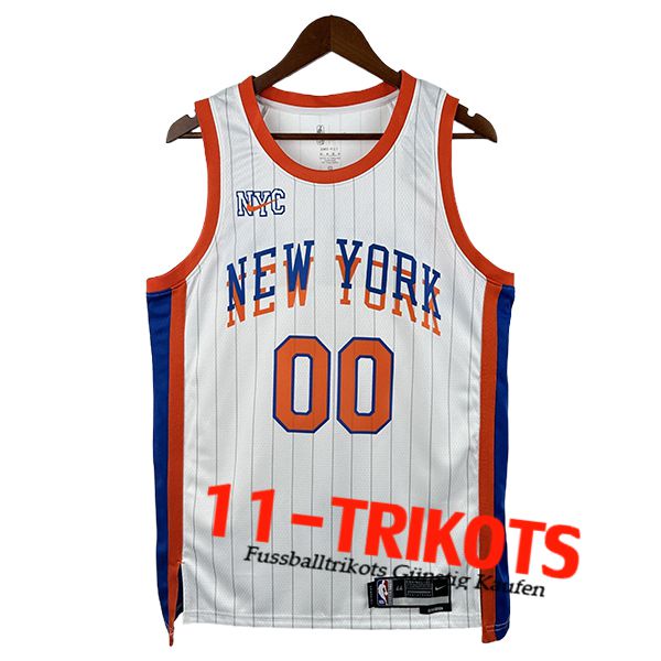 New York Knicks Trikot (CLARKSON #00) 2025/26 Weiß/Orange/Blau