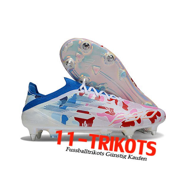Adidas Fussballschuhe F50 ELITE SG Weiß/Blau/Rosa-02