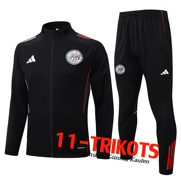 Ajax Trainingsanzug jacke Schwarz/Rot 2025/2026