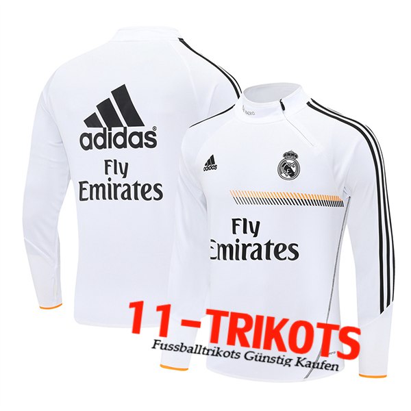 Real Madrid Trainingsanzug Weiß/Schwarz/Orange 2025/2026