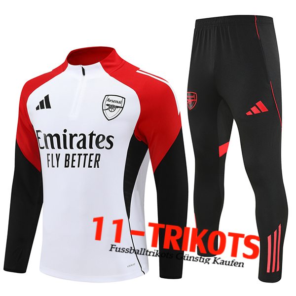 Arsenal Trainingsanzug Weiß/Rot/Schwarz 2025/2026