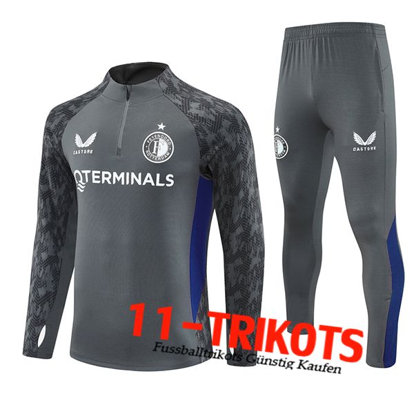 Feyenoord Trainingsanzug Grau/Blau 2025/2026
