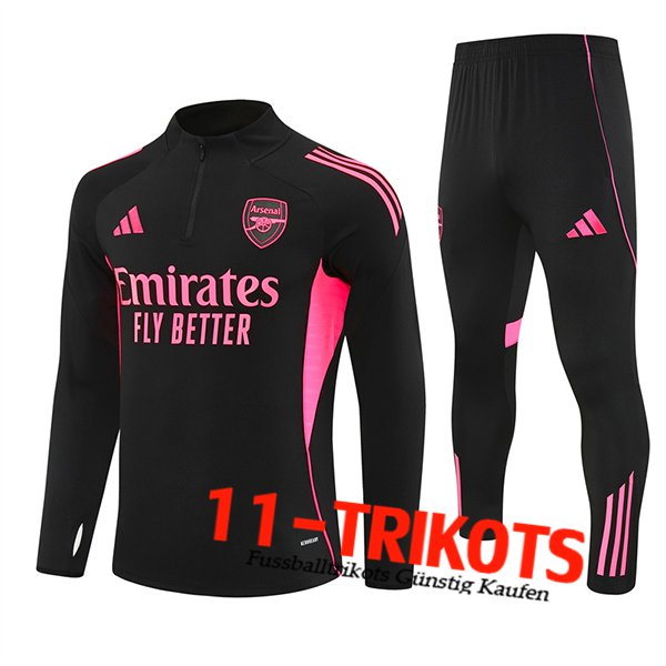 Arsenal Trainingsanzug Schwarz/Rosa 2025/2026