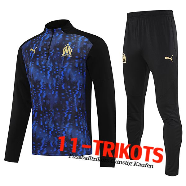 Marseille Trainingsanzug Schwarz/Blau 2025/2026