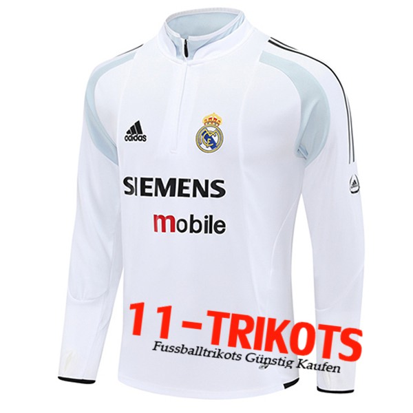 Real Madrid Training Sweatshirt Weiß/Schwarz/Grau 2025/2026