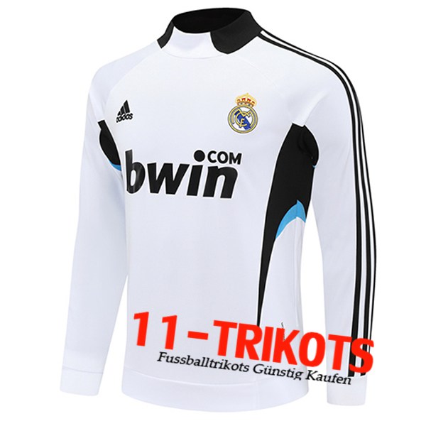 Real Madrid Training Sweatshirt Weiß/Schwarz/Blau 2025/2026
