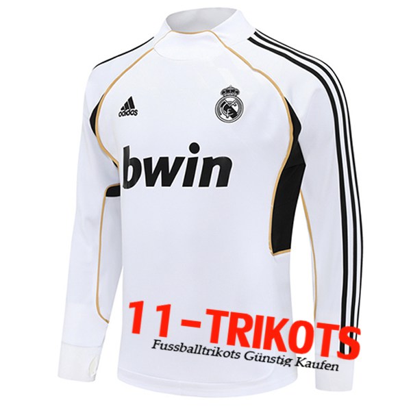 Real Madrid Training Sweatshirt Weiß/Schwarz/Gelb 2025/2026