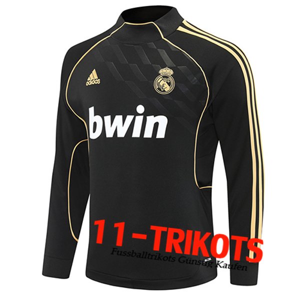 Real Madrid Training Sweatshirt Schwarz/Gelb 2025/2026
