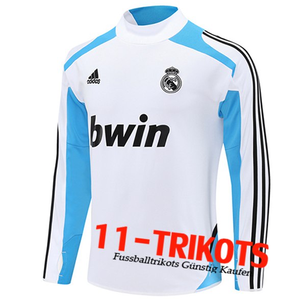 Real Madrid Training Sweatshirt Weiß/Blau/Schwarz 2025/2026 -02