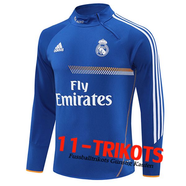 Real Madrid Training Sweatshirt Blau/Weiß/Orange 2025/2026