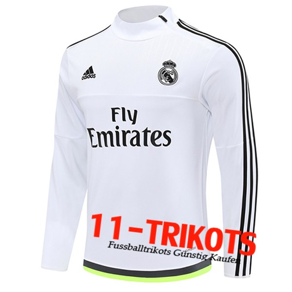 Real Madrid Training Sweatshirt Weiß/Schwarz/Grün 2025/2026 -02