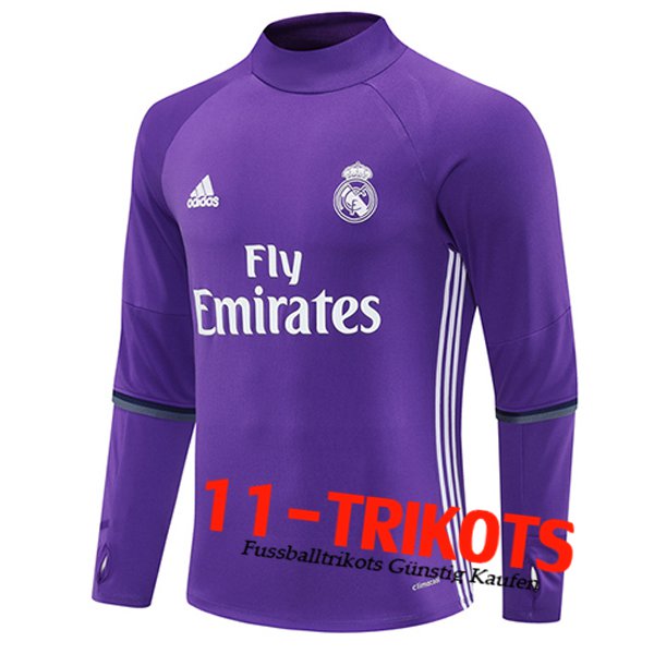 Real Madrid Training Sweatshirt lila/Weiß 2025/2026 -02