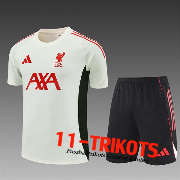 FC Liverpool Trainingstrikot Kinder Beige/Schwarz/Rot 2025/2026