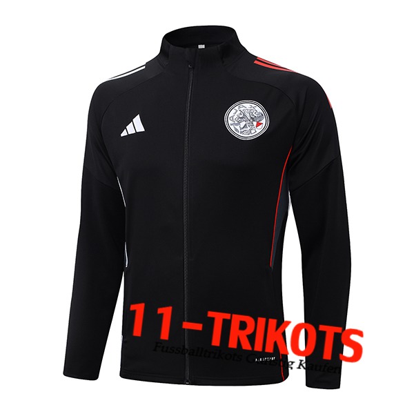 Ajax Trainingsjacke Schwarz/Rot 2025/2026