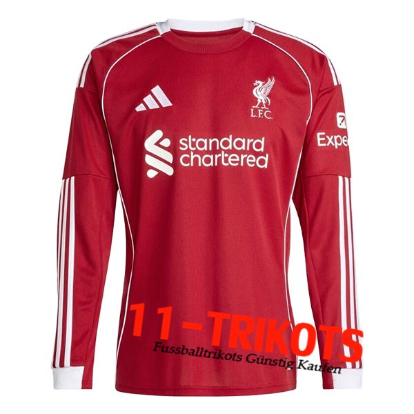 Neues FC Liverpool Heimtrikot Langarms 2025/2026
