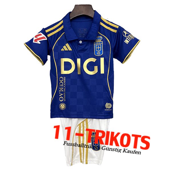 Neues Real Oviedo Kinder Heimtrikot 2025/2026