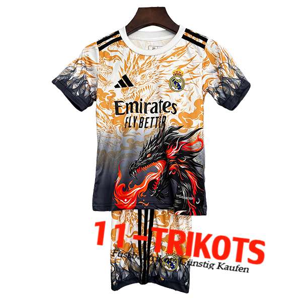 Real Madrid Fussball Trikots Kinder Special Edition Orange 2025/2026