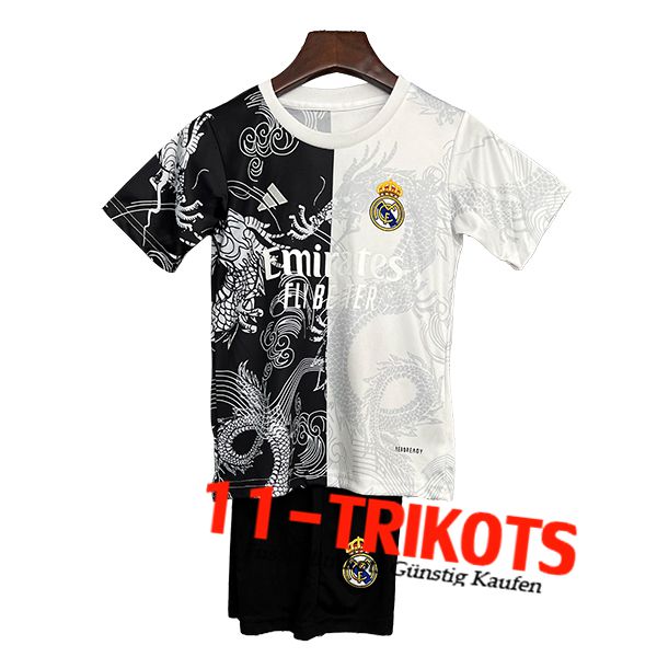 Real Madrid Fussball Trikots Kinder Special Edition Schwarz/Weiß 2025/2026