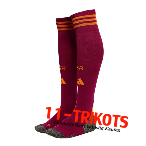 AS Rom Fussball Socken Heimtrikot 2025/2026