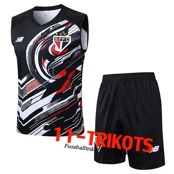 Sao Paulo FC Trainings-Tanktops Schwarz/Weiß/Rot 2025/2026