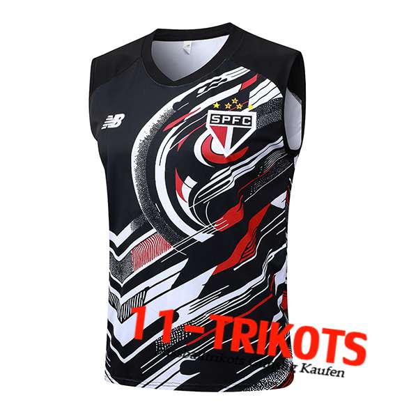 Sao Paulo FC Trainings-Tanktops Schwarz/Weiß/Rot 2025/2026