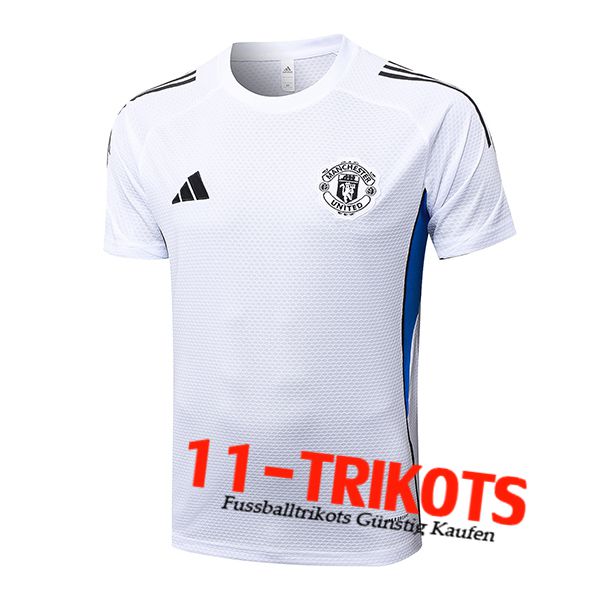 Manchester United Trainingstrikot Weiß/Blau 2025/2026