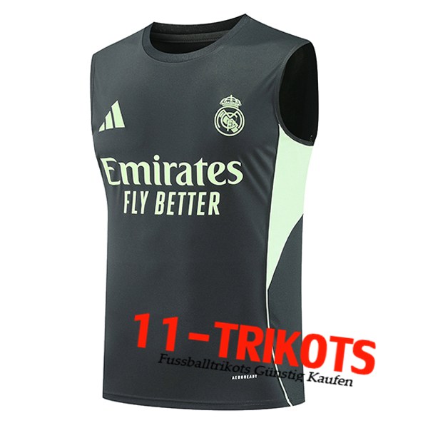 Real Madrid Trainings-Tanktops Schwarz/Grün 2025/2026 -02