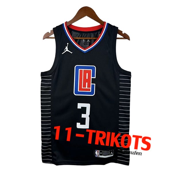 Los Angeles Clippers Trikot (PAUL #3) 2025/26 Schwarz/Weiß/Blau