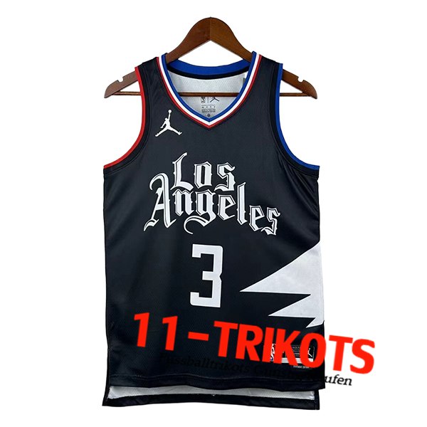 Los Angeles Clippers Trikot (PAUL #3) 2025/26 Schwarz/Weiß