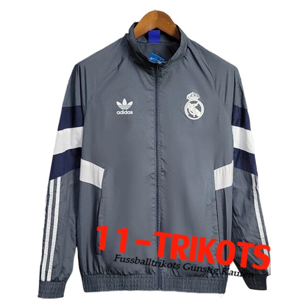 Real Madrid Windjacke Grau/Weiß 2025/2026