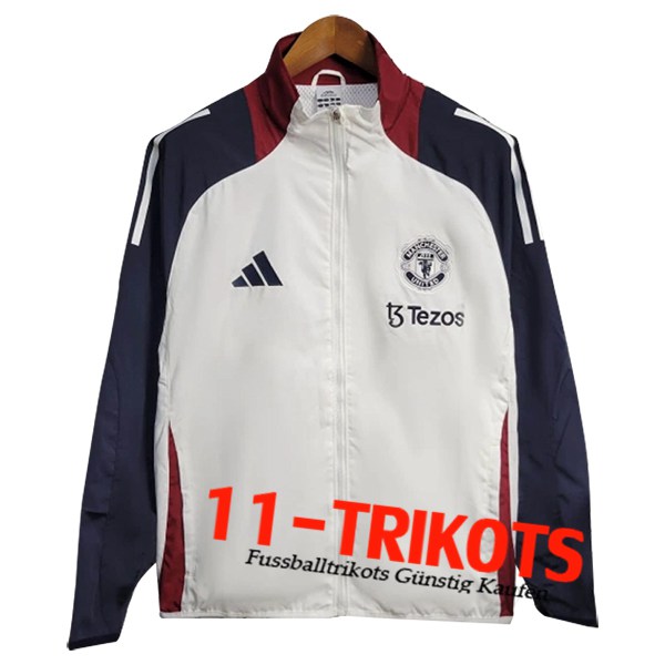 Manchester United Windjacke Weiß/Blau/Rot 2025/2026
