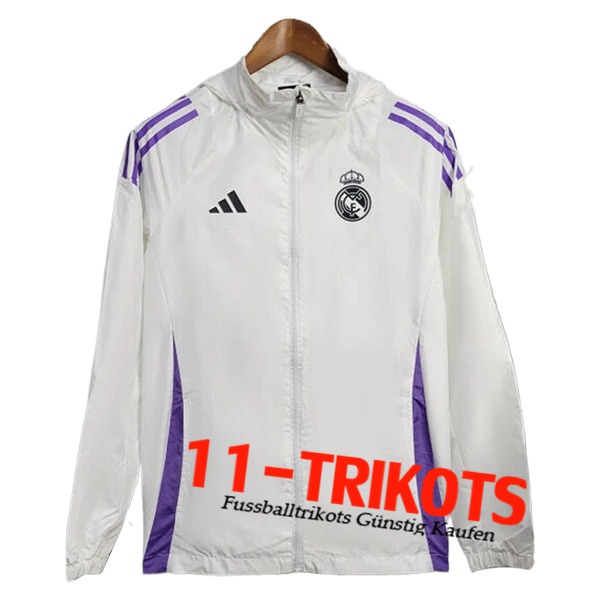 Real Madrid Windjacke Weiß/lila 2025/2026