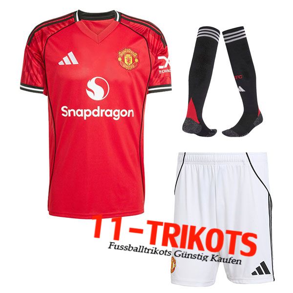 Manchester United Heimtrikot (Shorts + Socken) 2025/2026