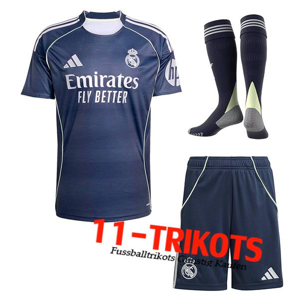 Real Madrid Auswärtstrikot (Shorts + Socken) 2025/2026