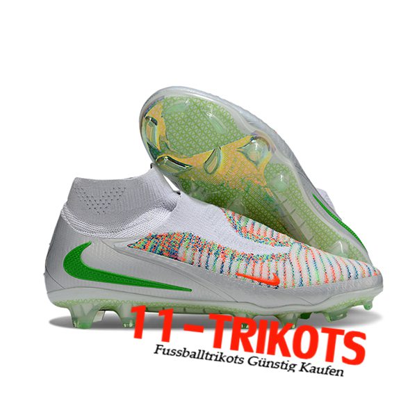 Nike Fussballschuhe Phantom GX III Elite FG Grau/Grün/Orange