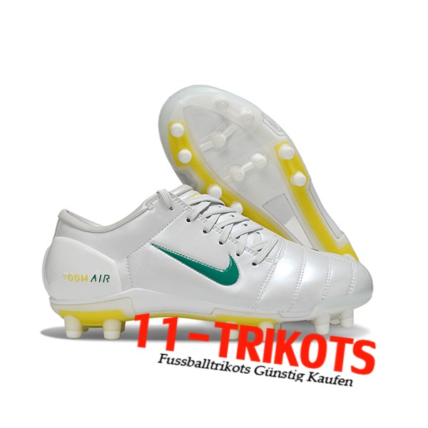 Nike Fussballschuhe T90 FG Grau/Grün/Gelb