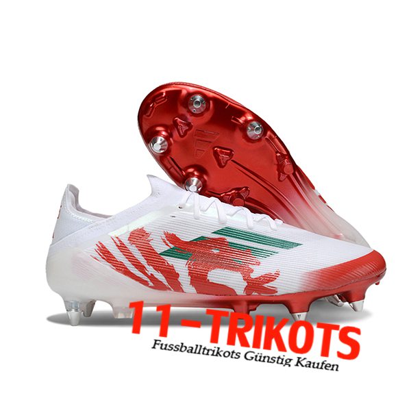 Adidas Fussballschuhe F50 Elite SG Weiß/Rot/Grün