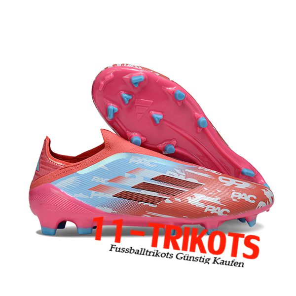 Adidas Fussballschuhe F50 Elite Laceless FG Rot/Blau/Rosa