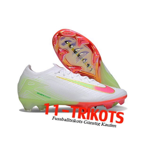 Nike Fussballschuhe AIR Zoom Mercurial Vapor 16 Elite XXV FG Weiß/Grün/Rosa