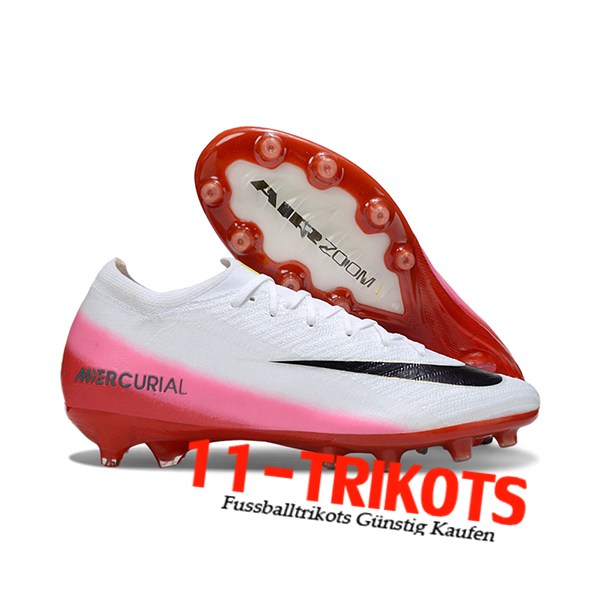 Nike Fussballschuhe AIR Zoom Mercurial Vapor 16 Elite XXV AG Weiß/Rot/Rosa/Schwarz