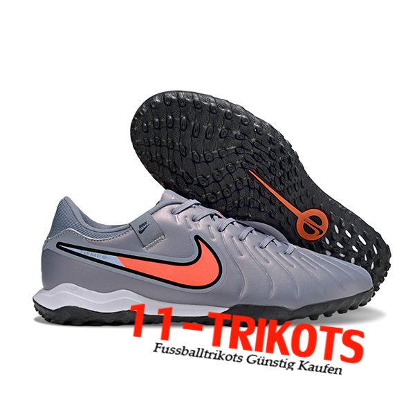 Nike Fussballschuhe Tiempo Legend X Academy TF Grau/Orange