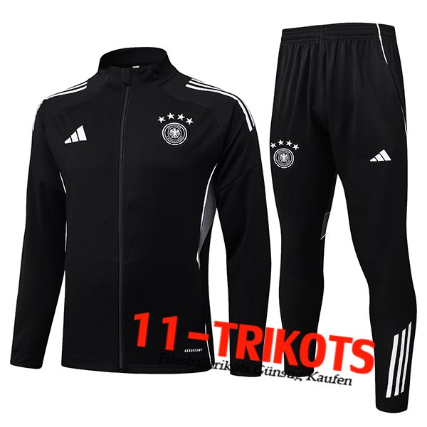 Deutschland Trainingsanzug jacke DSchwarz/Grau/Weiß 2025/2026
